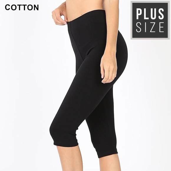 Zenana Outfitters | Pants u0026 Jumpsuits | Zenana Premium Cotton Capri Leggings  Black | Poshmark